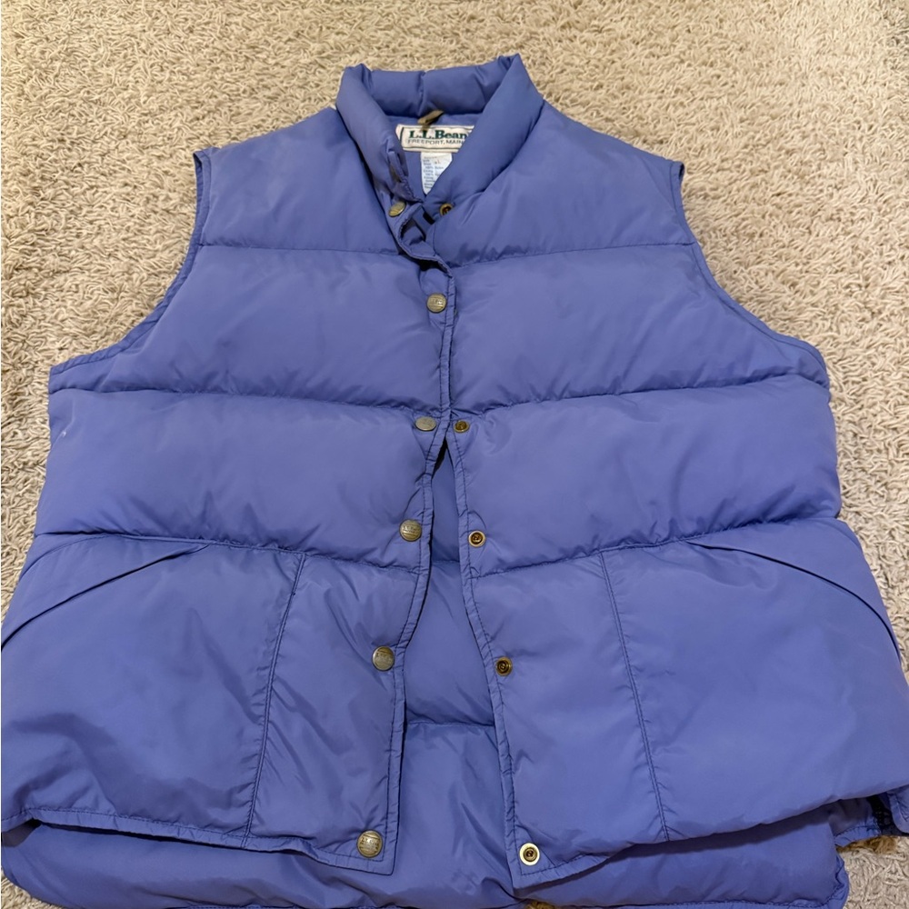 Vintage L.L. Bean Women's Blue Puffer Vest